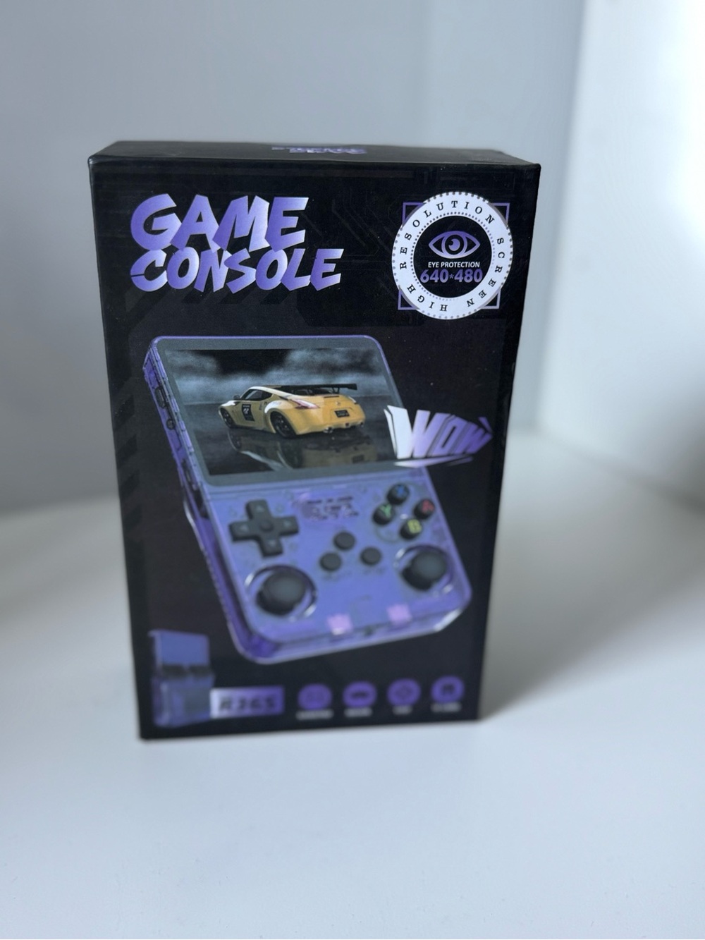 R36S Retro Handheld Game Console • Portable Gaming System • Translucent Black